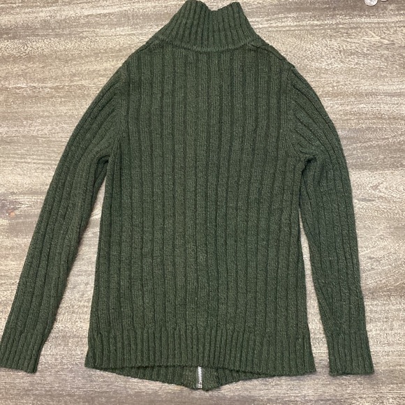 White Stag dark green sweater with zipper - Picture 4 of 5